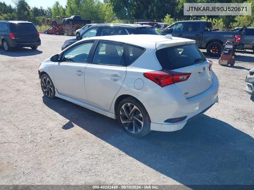 2016 Scion Im VIN: JTNKARJE9GJ520671 Lot: 40292449
