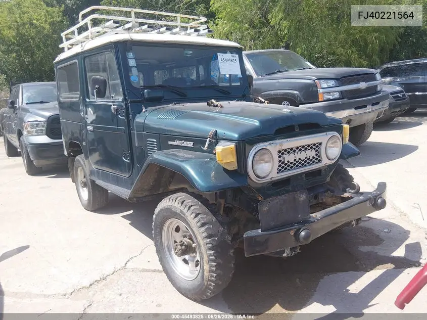 1976 Toyota Land Cruiser VIN: FJ40221564 Lot: 45493825