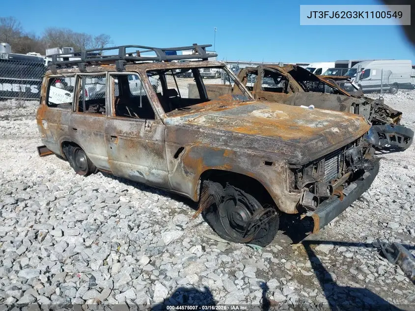 1989 Toyota Land Cruiser Fj62 Gx VIN: JT3FJ62G3K1100549 Lot: 44575007