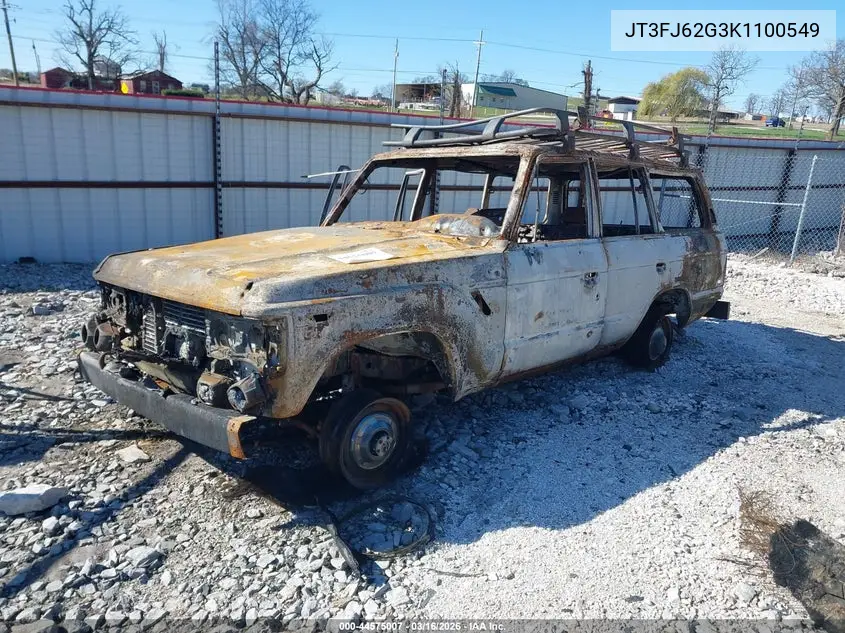 1989 Toyota Land Cruiser Fj62 Gx VIN: JT3FJ62G3K1100549 Lot: 44575007