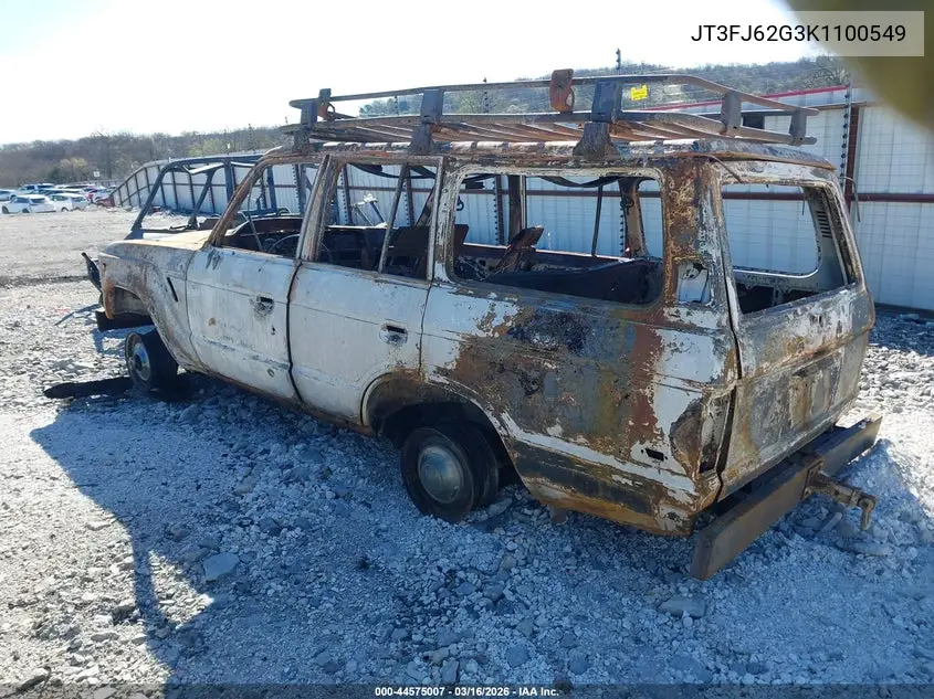 1989 Toyota Land Cruiser Fj62 Gx VIN: JT3FJ62G3K1100549 Lot: 44575007