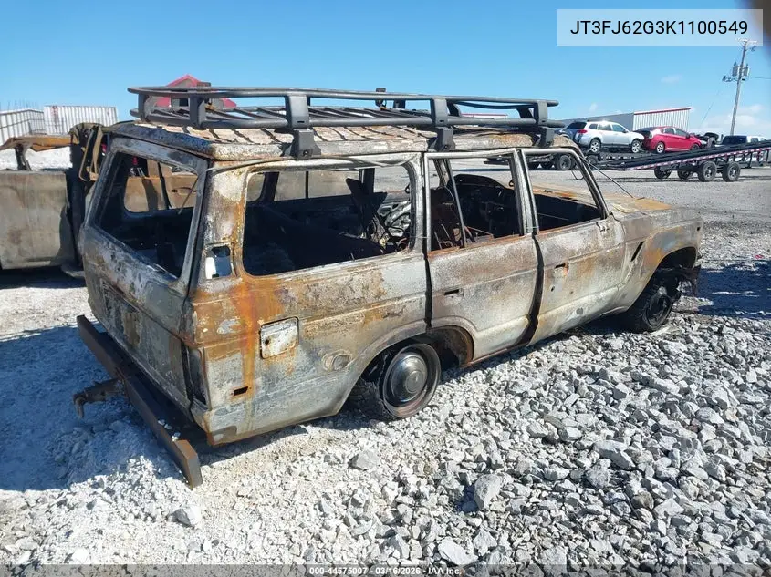 1989 Toyota Land Cruiser Fj62 Gx VIN: JT3FJ62G3K1100549 Lot: 44575007