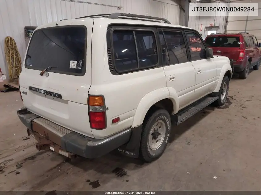 1992 Toyota Land Cruiser Fj80 VIN: JT3FJ80W0N0049284 Lot: 44061239