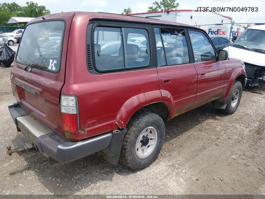 1992 Toyota Land Cruiser Fj80 VIN: JT3FJ80W7N0049783 Lot: 45585218
