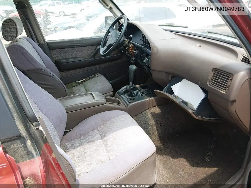 1992 Toyota Land Cruiser Fj80 VIN: JT3FJ80W7N0049783 Lot: 45585218