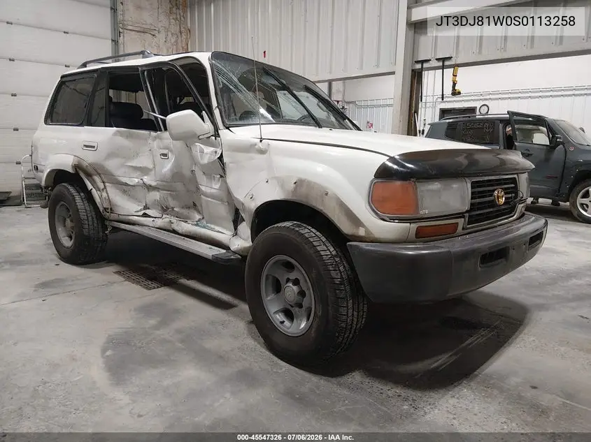 1995 Toyota Land Cruiser Dj81 VIN: JT3DJ81W0S0113258 Lot: 45547326