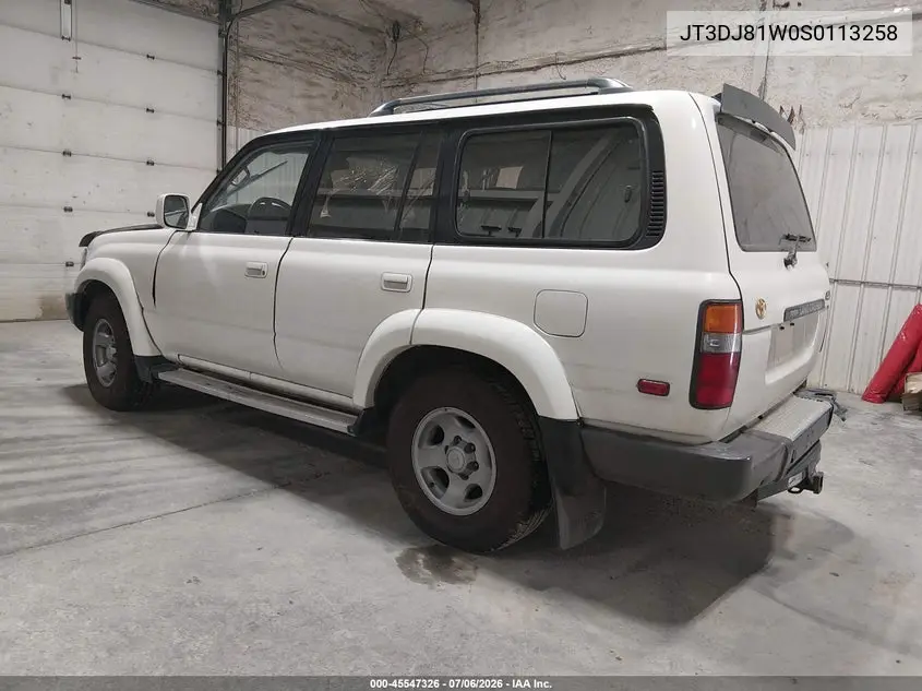 1995 Toyota Land Cruiser Dj81 VIN: JT3DJ81W0S0113258 Lot: 45547326