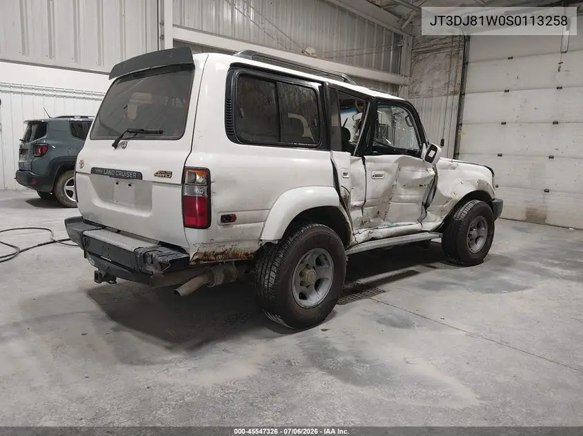 1995 Toyota Land Cruiser Dj81 VIN: JT3DJ81W0S0113258 Lot: 45547326