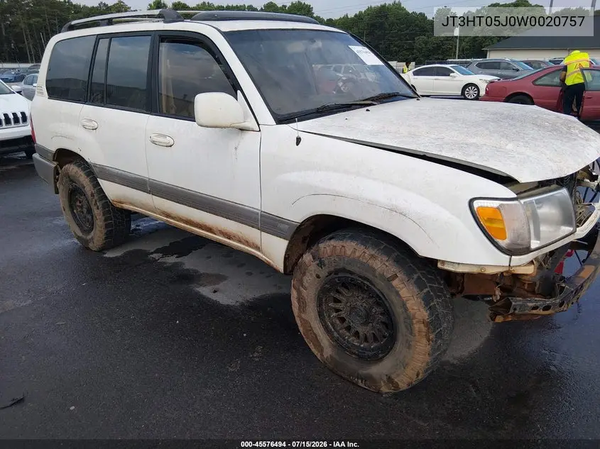 1998 Toyota Land Cruiser VIN: JT3HT05J0W0020757 Lot: 45576494