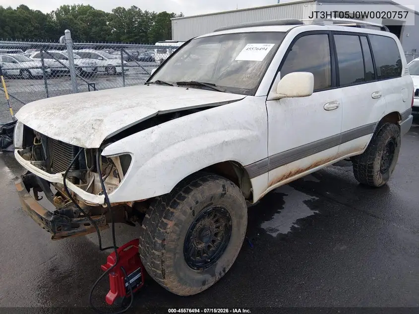 1998 Toyota Land Cruiser VIN: JT3HT05J0W0020757 Lot: 45576494