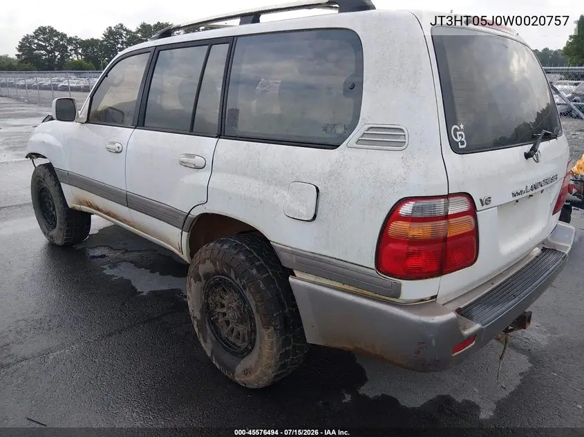 1998 Toyota Land Cruiser VIN: JT3HT05J0W0020757 Lot: 45576494