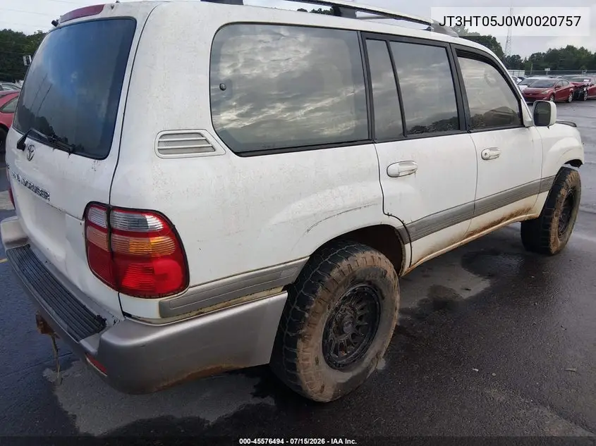 1998 Toyota Land Cruiser VIN: JT3HT05J0W0020757 Lot: 45576494