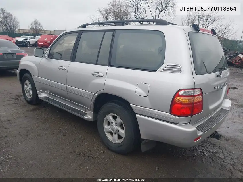 2000 Toyota Land Cruiser VIN: JT3HT05J7Y0118364 Lot: 44689168