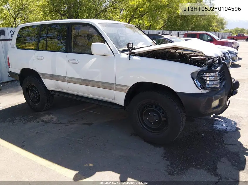 2000 Toyota Land Cruiser VIN: JT3HT05J2Y0104596 Lot: 45011577