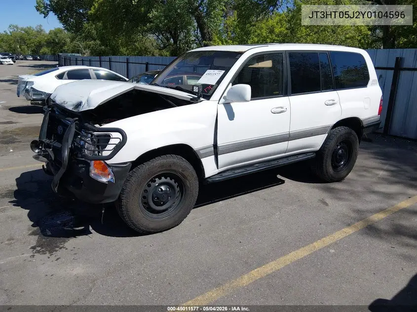 2000 Toyota Land Cruiser VIN: JT3HT05J2Y0104596 Lot: 45011577