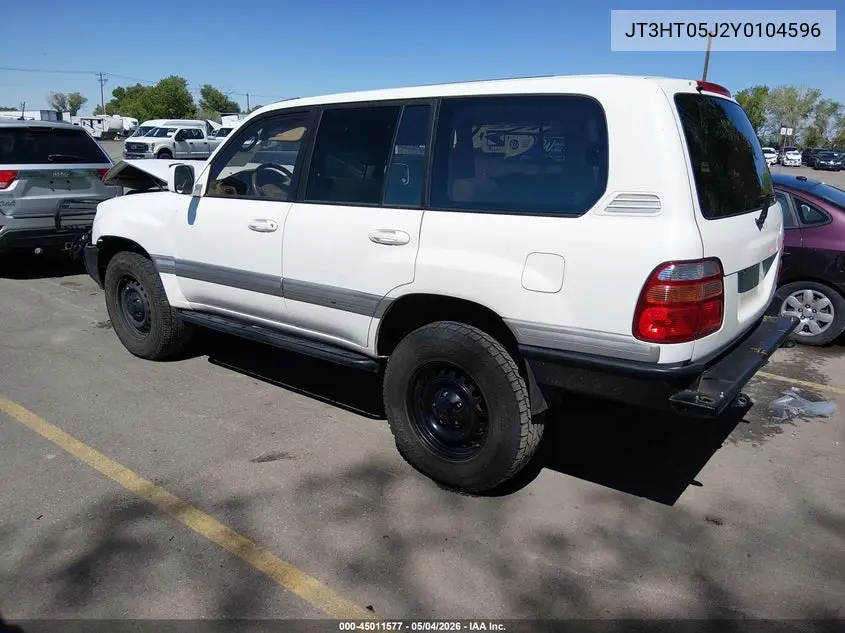 2000 Toyota Land Cruiser VIN: JT3HT05J2Y0104596 Lot: 45011577