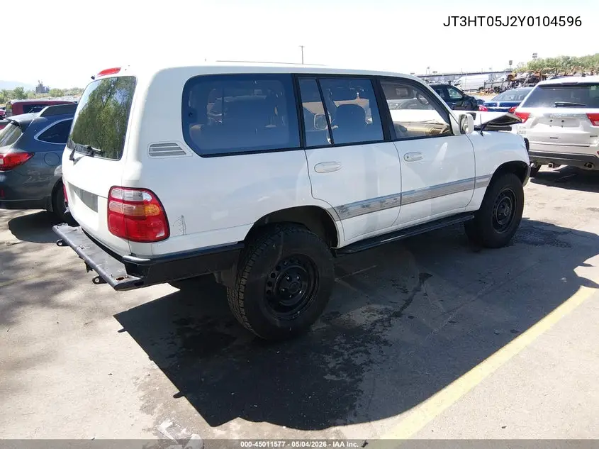 2000 Toyota Land Cruiser VIN: JT3HT05J2Y0104596 Lot: 45011577