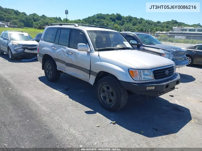 2000 Toyota Land Cruiser VIN: JT3HT05J6Y0086216 Lot: 45233610