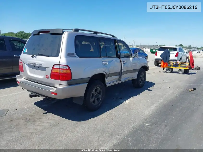 2000 Toyota Land Cruiser VIN: JT3HT05J6Y0086216 Lot: 45233610