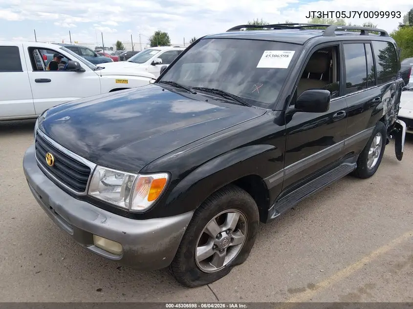 2000 Toyota Land Cruiser VIN: JT3HT05J7Y0099993 Lot: 45306598