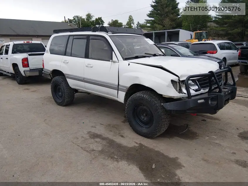2001 Toyota Land Cruiser VIN: JTEHT05J012005776 Lot: 45452435