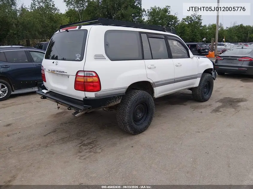 2001 Toyota Land Cruiser VIN: JTEHT05J012005776 Lot: 45452435