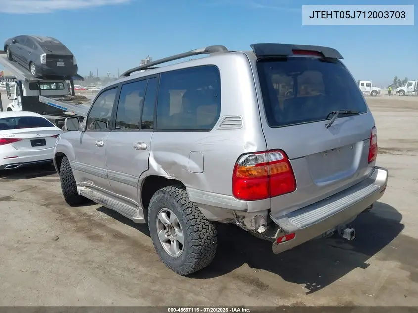2001 Toyota Land Cruiser VIN: JTEHT05J712003703 Lot: 45667116