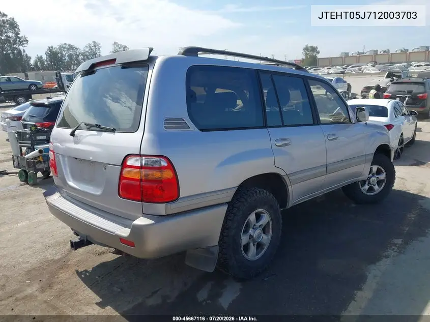 2001 Toyota Land Cruiser VIN: JTEHT05J712003703 Lot: 45667116