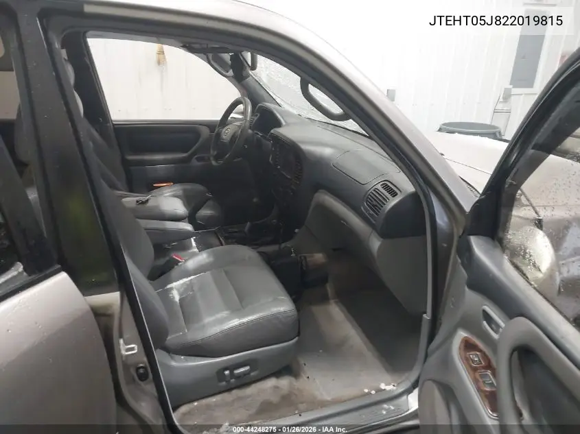 2002 Toyota Land Cruiser VIN: JTEHT05J822019815 Lot: 44248275