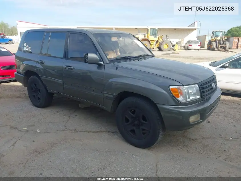 2002 Toyota Land Cruiser VIN: JTEHT05J622025368 Lot: 44711926