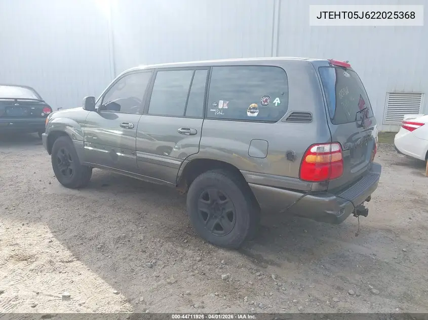 2002 Toyota Land Cruiser VIN: JTEHT05J622025368 Lot: 44711926
