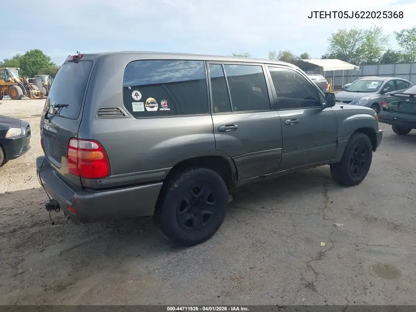 2002 Toyota Land Cruiser VIN: JTEHT05J622025368 Lot: 44711926