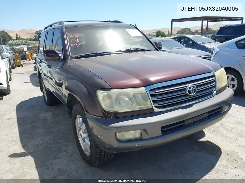 2003 Toyota Land Cruiser VIN: JTEHT05JX32040005 Lot: 45535372
