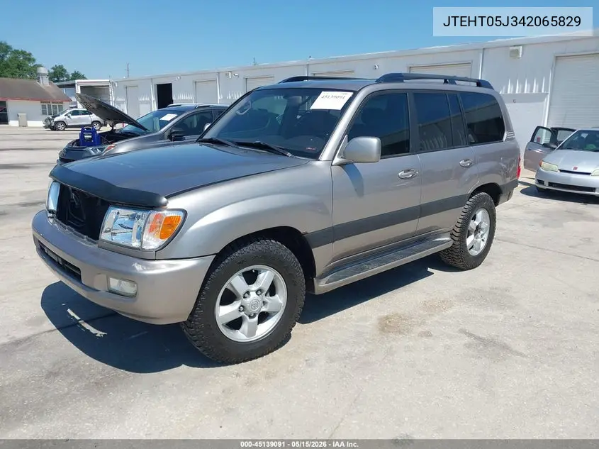 2004 Toyota Land Cruiser VIN: JTEHT05J342065829 Lot: 45139091
