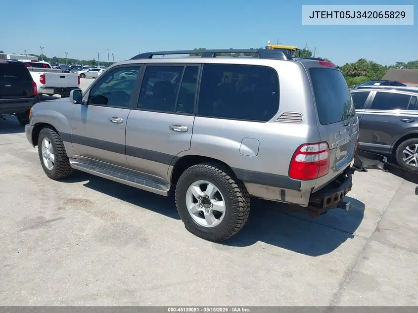 2004 Toyota Land Cruiser VIN: JTEHT05J342065829 Lot: 45139091