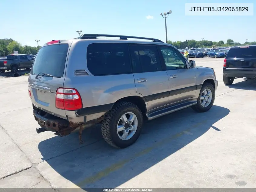 2004 Toyota Land Cruiser VIN: JTEHT05J342065829 Lot: 45139091