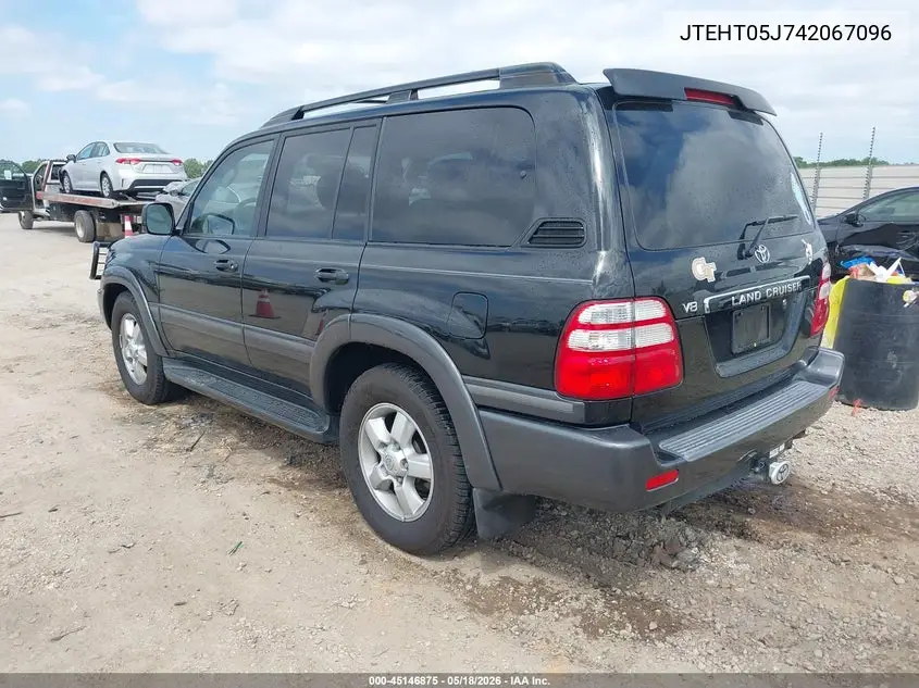 2004 Toyota Land Cruiser VIN: JTEHT05J742067096 Lot: 45146875