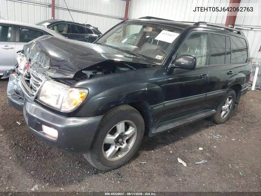 2004 Toyota Land Cruiser VIN: JTEHT05J642062763 Lot: 45320837