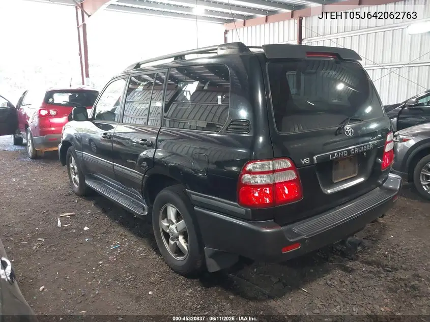 2004 Toyota Land Cruiser VIN: JTEHT05J642062763 Lot: 45320837