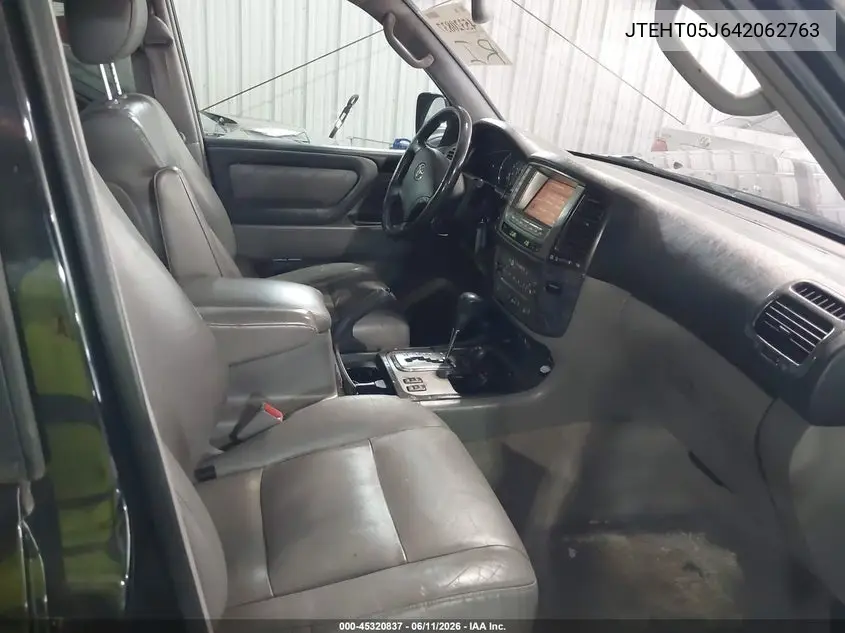 2004 Toyota Land Cruiser VIN: JTEHT05J642062763 Lot: 45320837