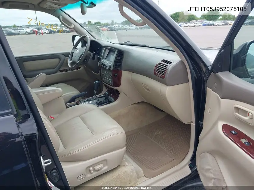 2005 Toyota Land Cruiser V8 VIN: JTEHT05J952075105 Lot: 45160155
