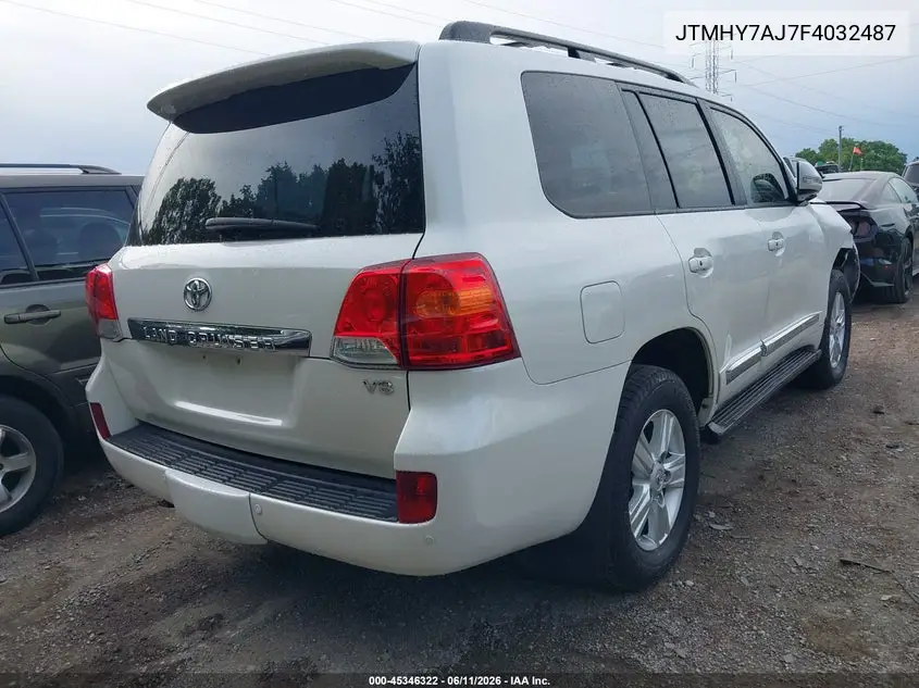 2015 Toyota Land Cruiser V8 VIN: JTMHY7AJ7F4032487 Lot: 45346322