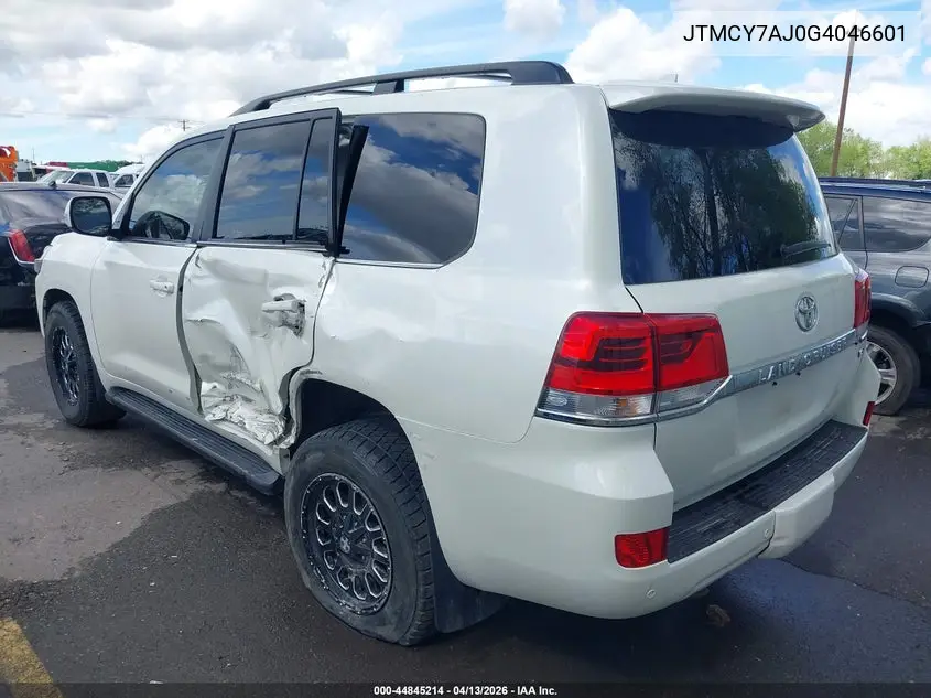 2016 Toyota Land Cruiser V8 VIN: JTMCY7AJ0G4046601 Lot: 44845214