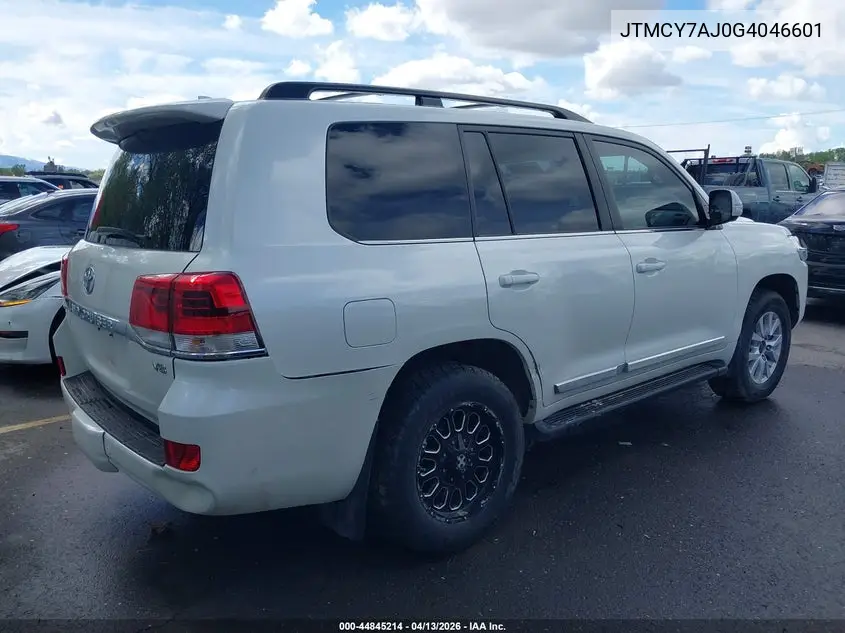 2016 Toyota Land Cruiser V8 VIN: JTMCY7AJ0G4046601 Lot: 44845214