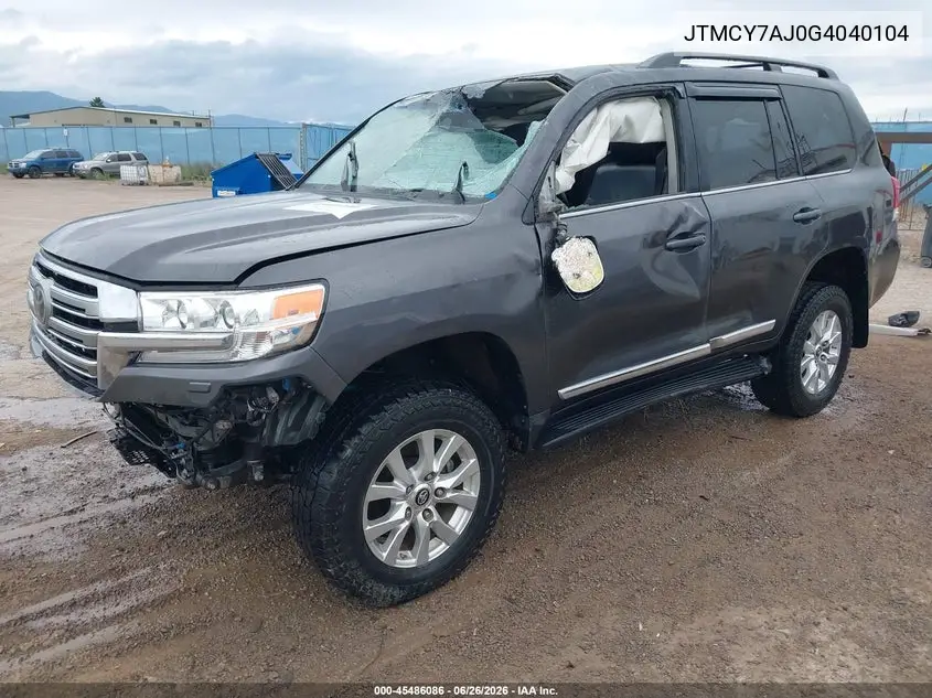 2016 Toyota Land Cruiser V8 VIN: JTMCY7AJ0G4040104 Lot: 45486086