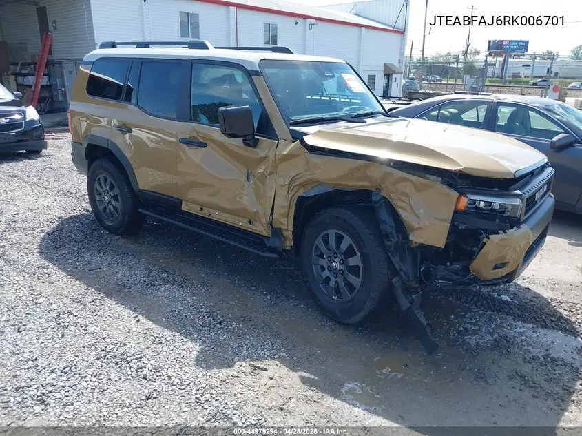 2024 Toyota Land Cruiser VIN: JTEABFAJ6RK006701 Lot: 44979294