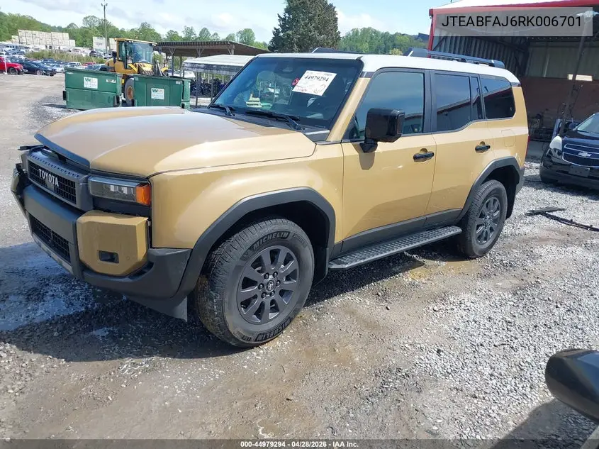 2024 Toyota Land Cruiser VIN: JTEABFAJ6RK006701 Lot: 44979294