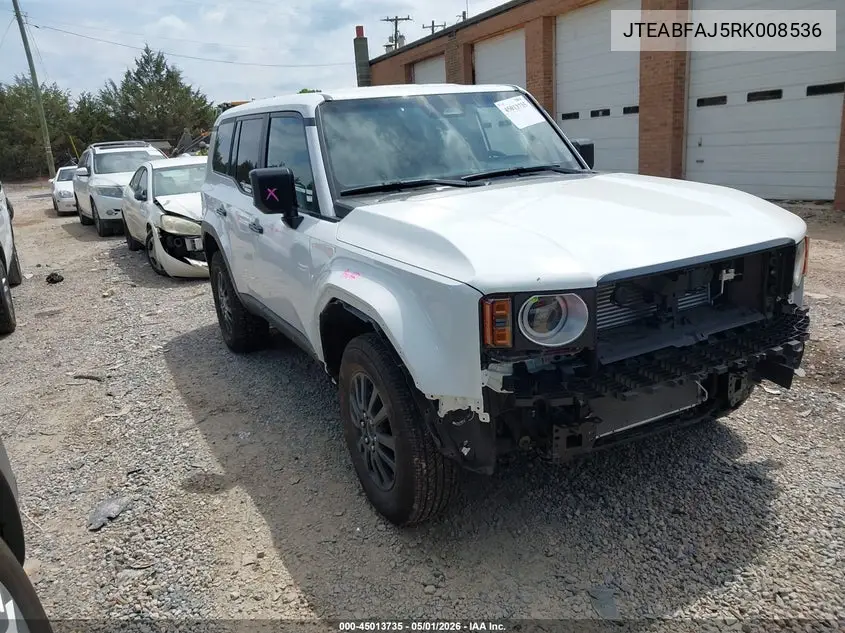 2024 Toyota Land Cruiser 1958 VIN: JTEABFAJ5RK008536 Lot: 45013735