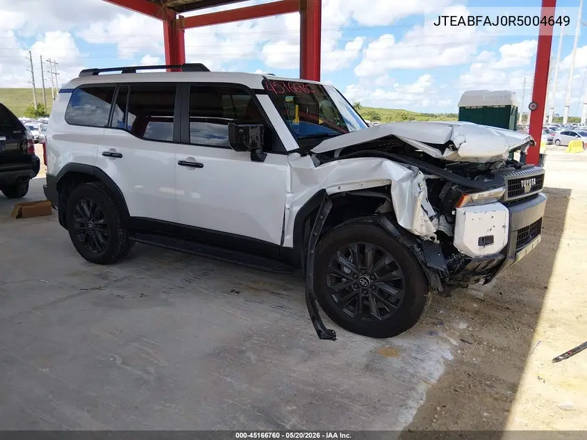 2024 Toyota Land Cruiser VIN: JTEABFAJ0R5004649 Lot: 45166760