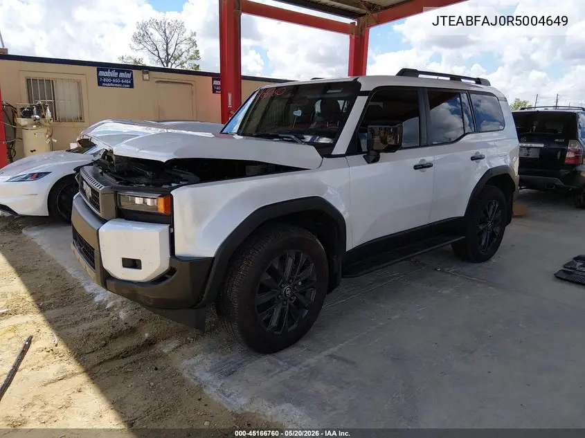2024 Toyota Land Cruiser VIN: JTEABFAJ0R5004649 Lot: 45166760